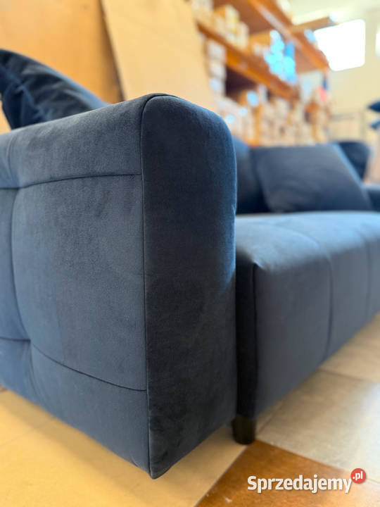 Sofa tapicerowana polska produkcja granatowa 204cm Rakoniewice