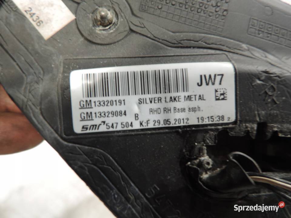 OPEL INSIGNIA A LUSTERKO PRAWE 5PIN ANGLIK Z179