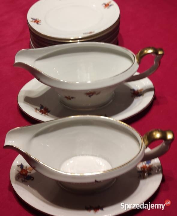 SORAU ŻARY fason ASTORIA ok 1920 ZESTAW Porcelana i szkło łódzkie Pabianice sprzedam