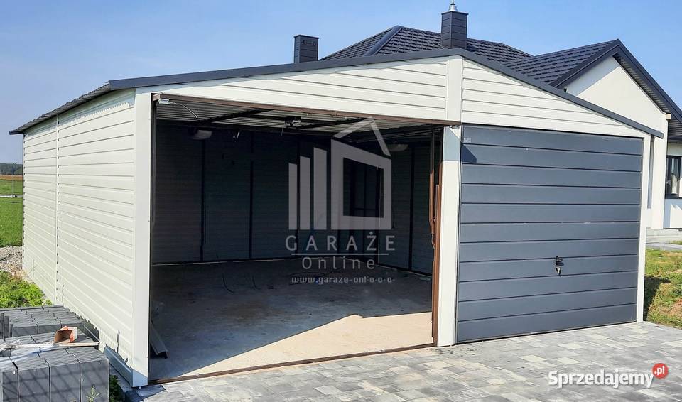 GARAŻ BLASZANY 6m x 7m dwuspad 2x Brama drzwi blacha Wieliczka sprzedam
