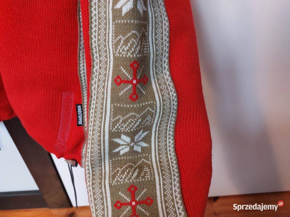 Rossignol sweter damski czerwony alpejski wzór M Poznań