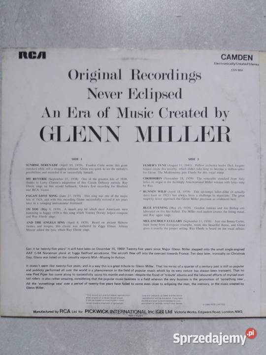 Glenn Miller And His Orchestra płyta winylowa Miejsce Piastowe