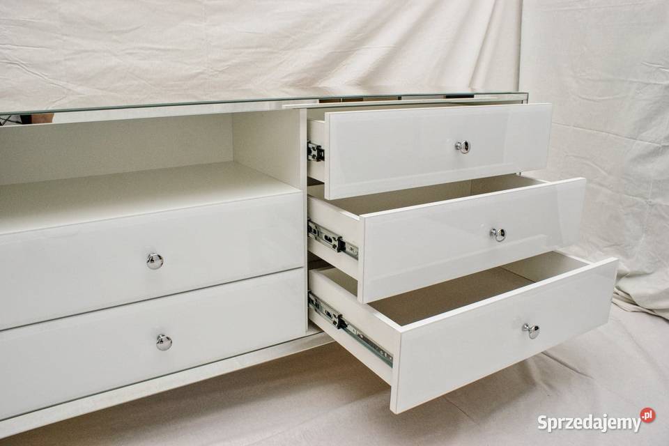 komoda lustrzana komoda ze szkla glamour