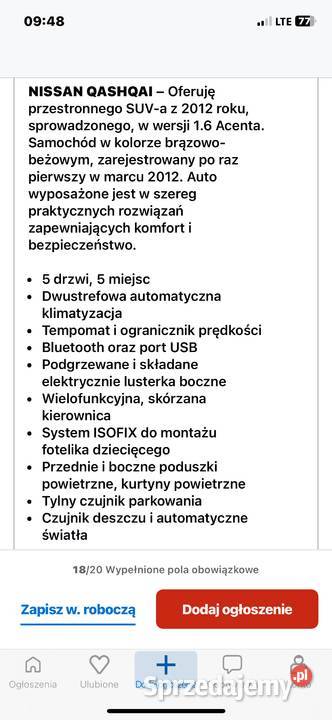 Nissana sprzedam Mieroszów