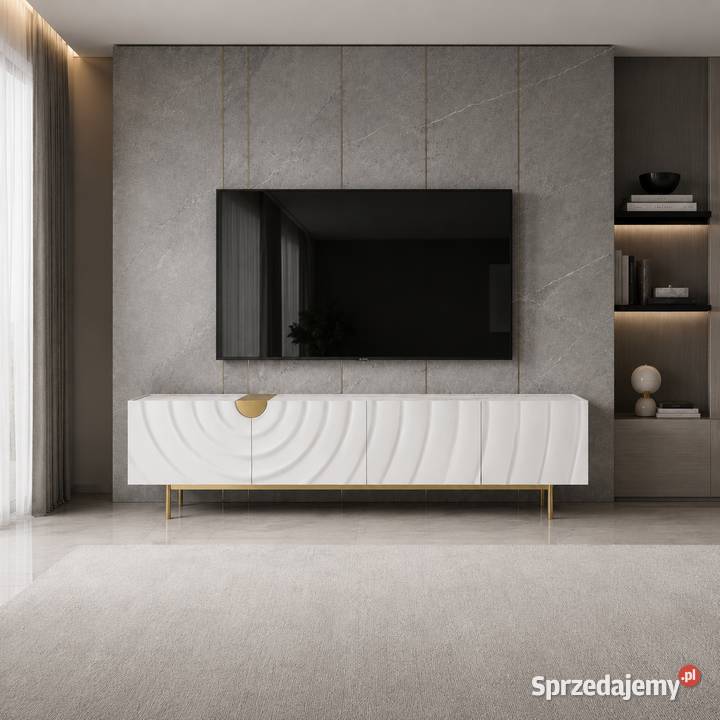 Szafka RTV złota Primavera Glamour Premium Golkowice
