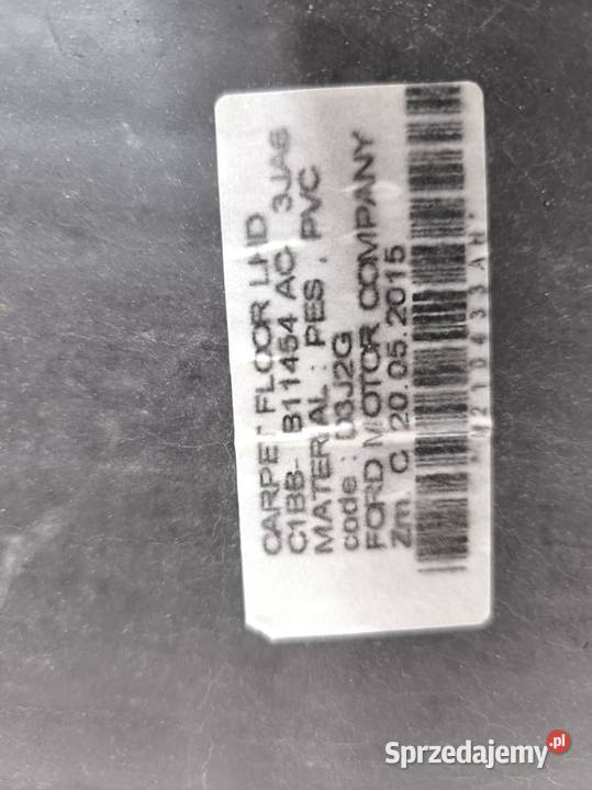 WYKŁADZINA WNĘTRZA FORD FIESTA MK7 LIFT