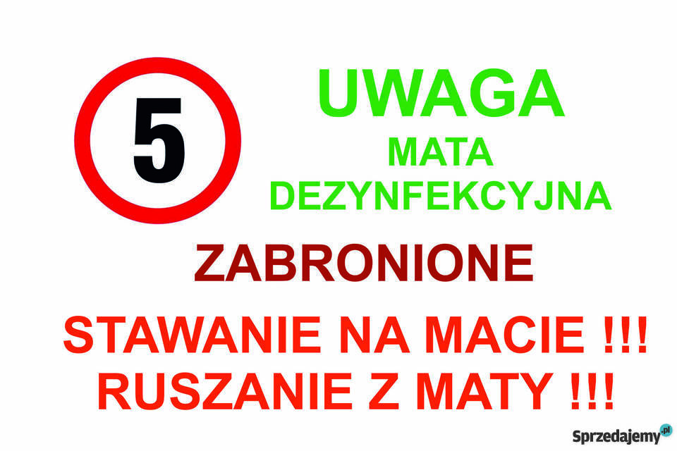 Matymata dezynfekcyjnado dezynfekcji 200x120x5 Olsztyn