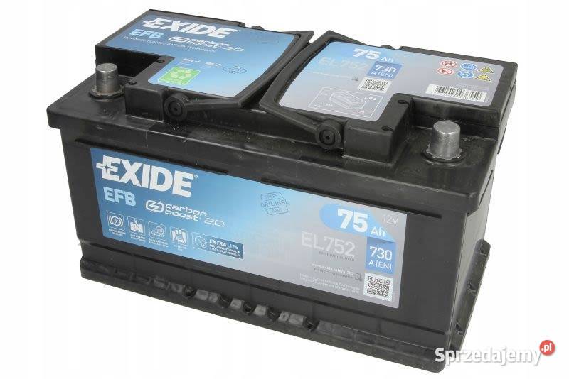 Akumulator Exide EL752 12V 75Ah 730A P osobowe Motoryzacja