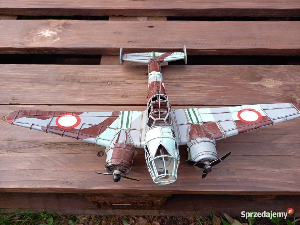 Kolekcjonerski metalowy model samolotu bombowiec Warszawa