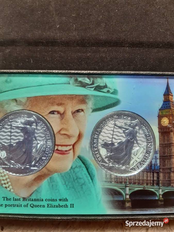 Zestaw monet Britannia 2223 Królowa Elżbieta II kujawsko-pomorskie Potulice