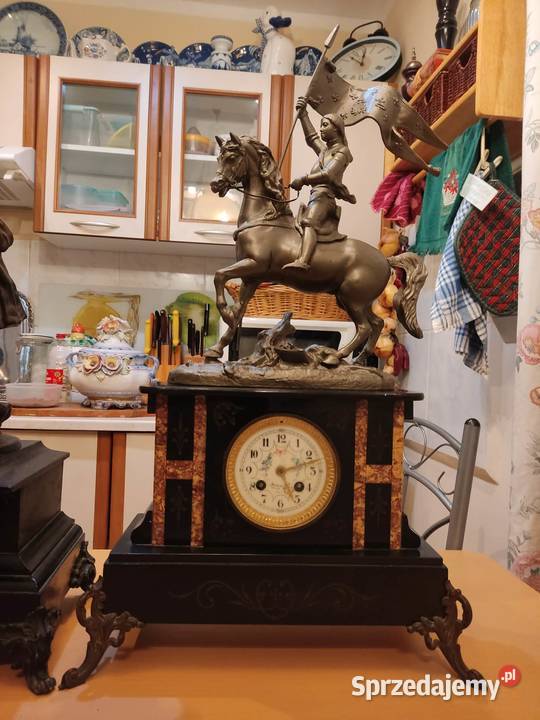 stary francuski zegar figuralny olbrzym