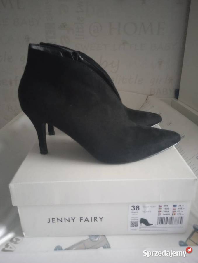Botki czarne na szpilce Półbuty zachodniopomorskie Szczecin