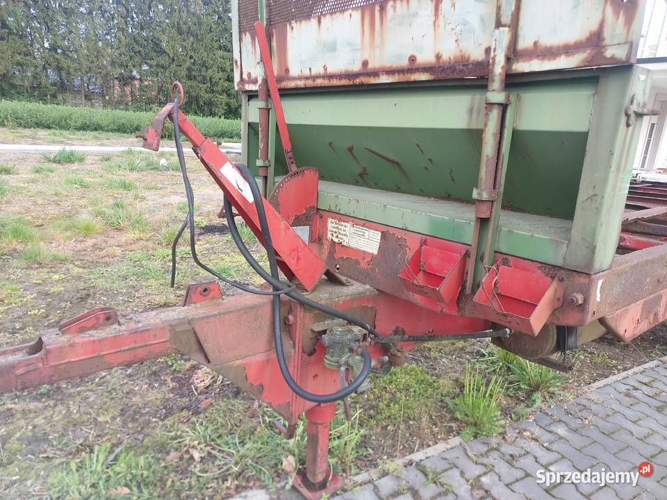Przyczepa jednoosiowa rama oś rozrzutnik lubelskie Ksawerówka