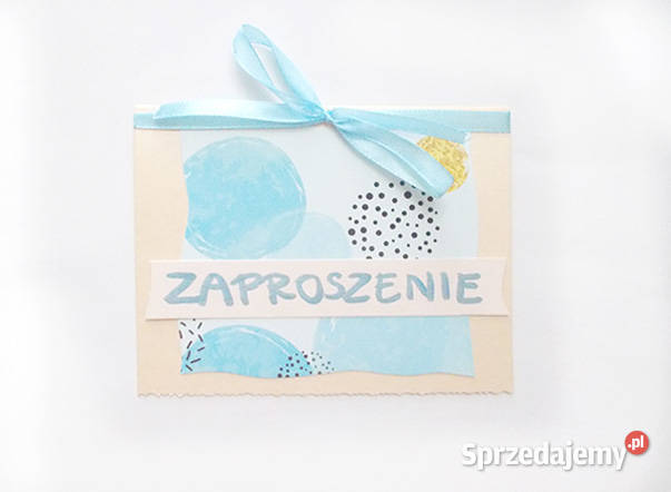 boho zaproszenia puste niebieskie zaproszenie na Biuro Bydgoszcz