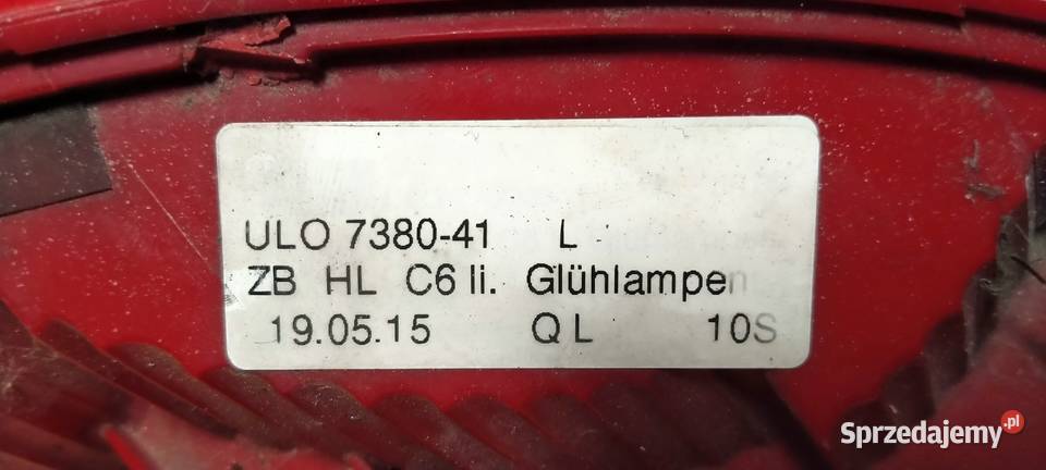 AUDI A6 C6 SEDAN 0408 LAMPA LEWY TYŁ Bielsko-Biała