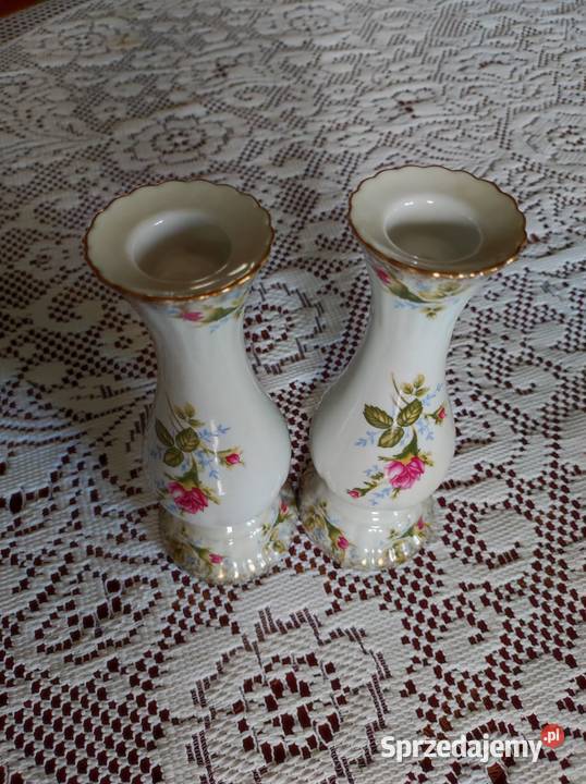 świecznik porcelanowy Chodzież złota róża Iwona Kielce