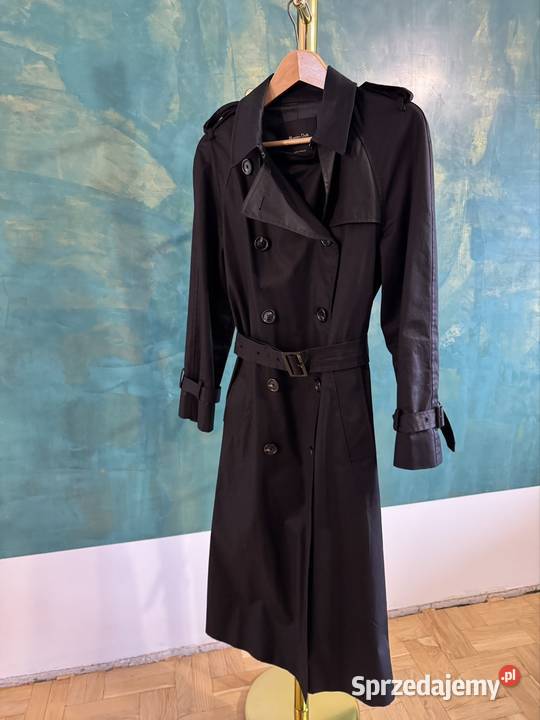 Płaszcz damski XS trencz czarny Massimo Dutti z Rozmiar 34(XS)