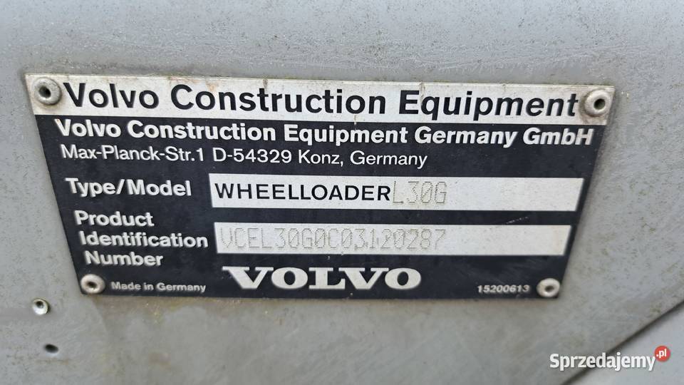 Ładowarka Volvo L30G rama układ ładunkowy
