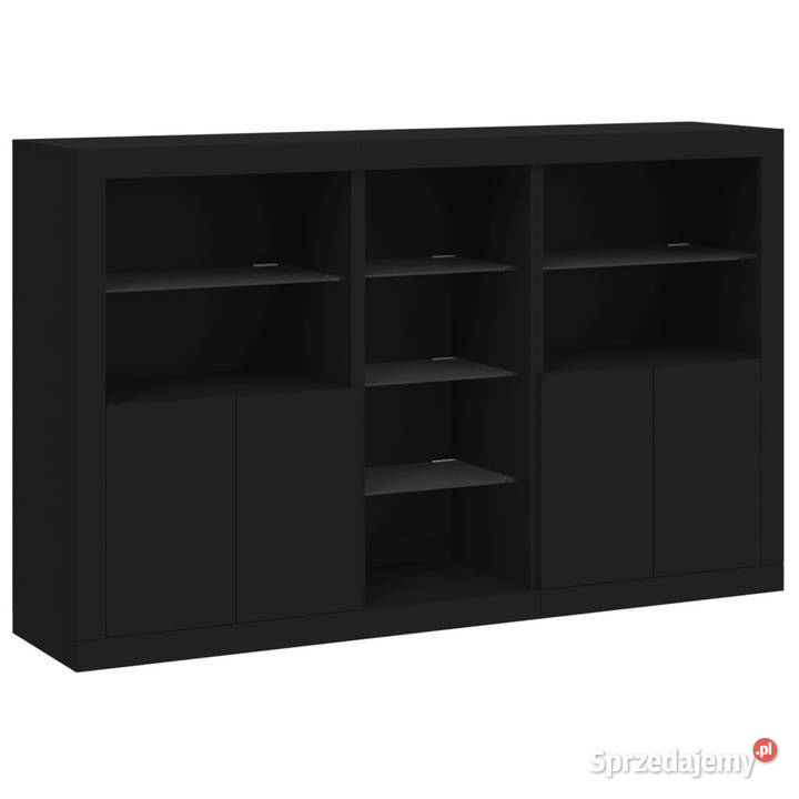 Szafka z oświetleniem LED czarna 162x37x100 Warszawa