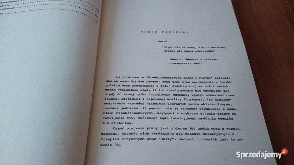 Nieobliczeniowe zadania z fizyki z rozwiązaniami fizyka, astronomia Gdańsk sprzedam