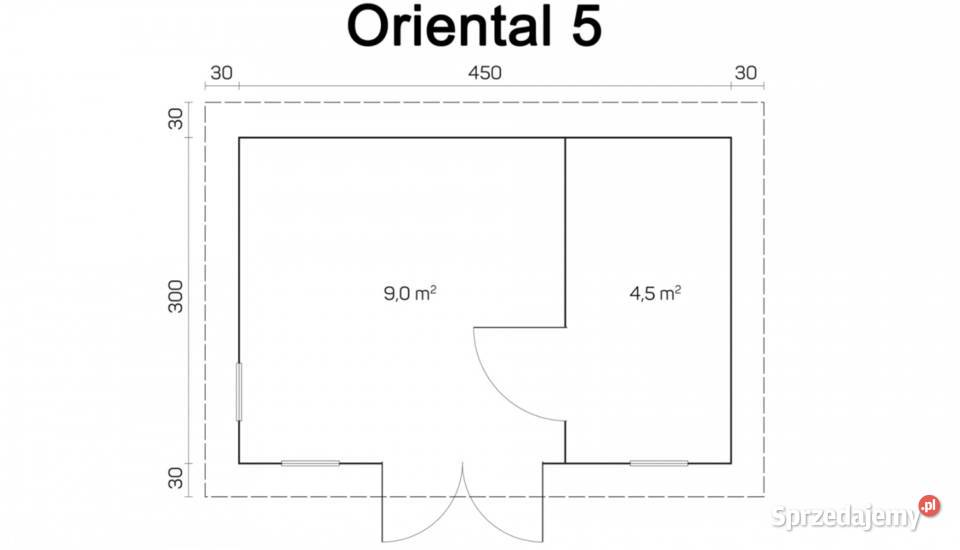 Drewniany domek ogrodowy Oriental 5 Mrągowo sprzedam