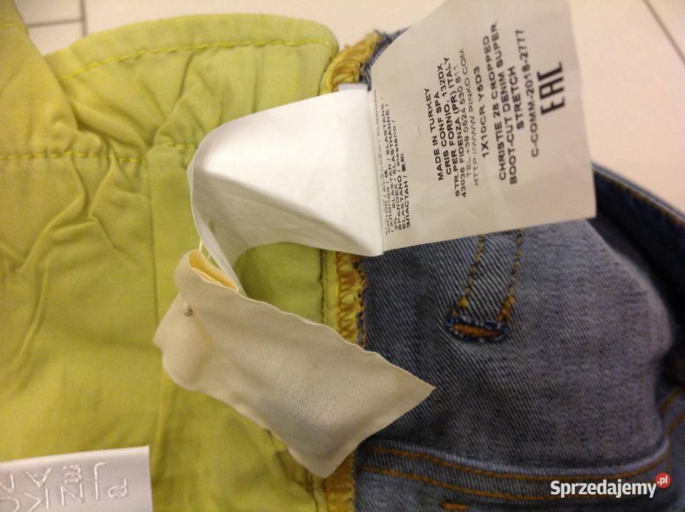 Spodnie jeans Damskie PINKO S dzwony Nowe Nowa Sól