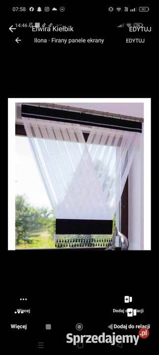 Panele okienne do pokoju woal Pajęczno sprzedam