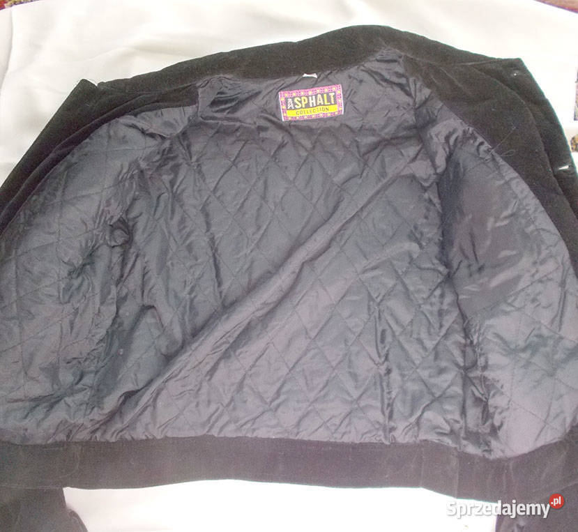 aksamitna kurtka vintage czarna ramoneska Szczecin