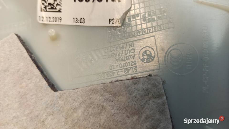 BMW 3 G20 POSZYCIE OSŁONA SŁUPKA PRAWA 7433246