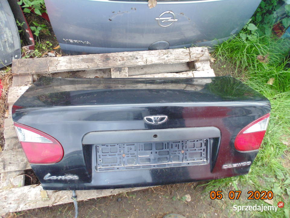 Klapa tylna tył Daewoo Lanos sedan czarna Rok produkcji 1999 Kraków