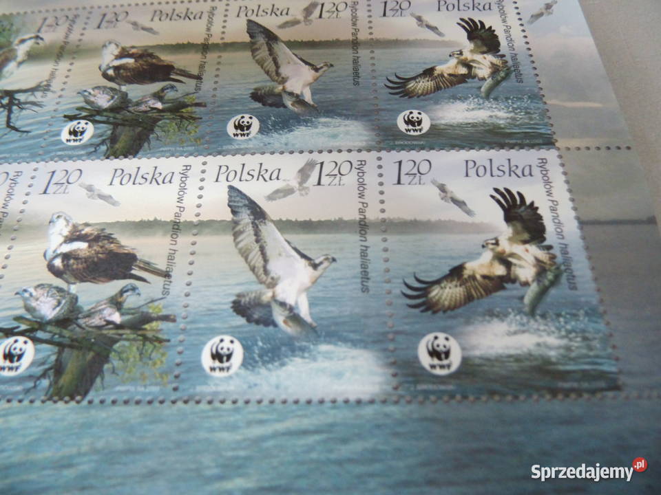 Znaczki Bloczek Ptaki Radzewice