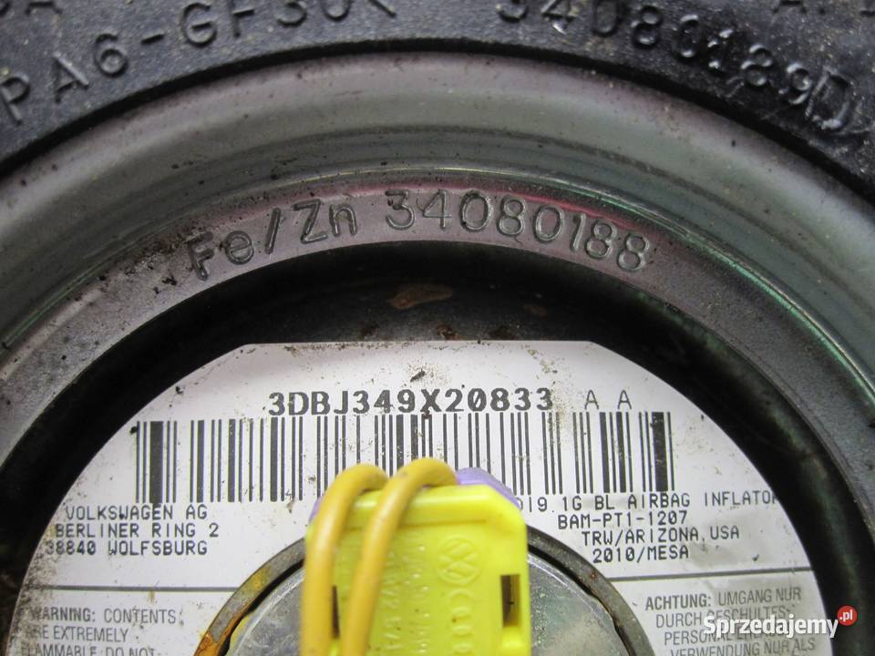 VW GOLF VI 11r AIRBAG poduszka kierowcy 1880201B Kielce