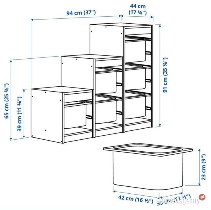 Regał Ikea Trofast z pojemnikami Wrocław