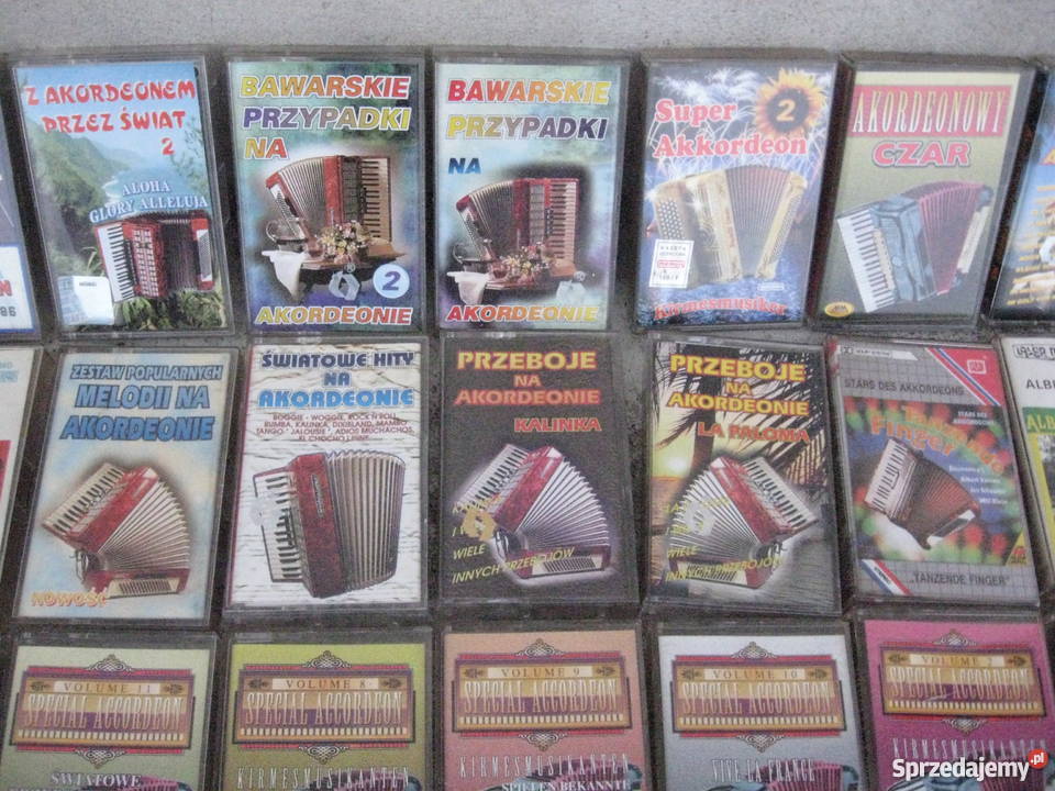 Stare kasety magnetofonowe AKORDEONY warmińsko-mazurskie Grodziczno