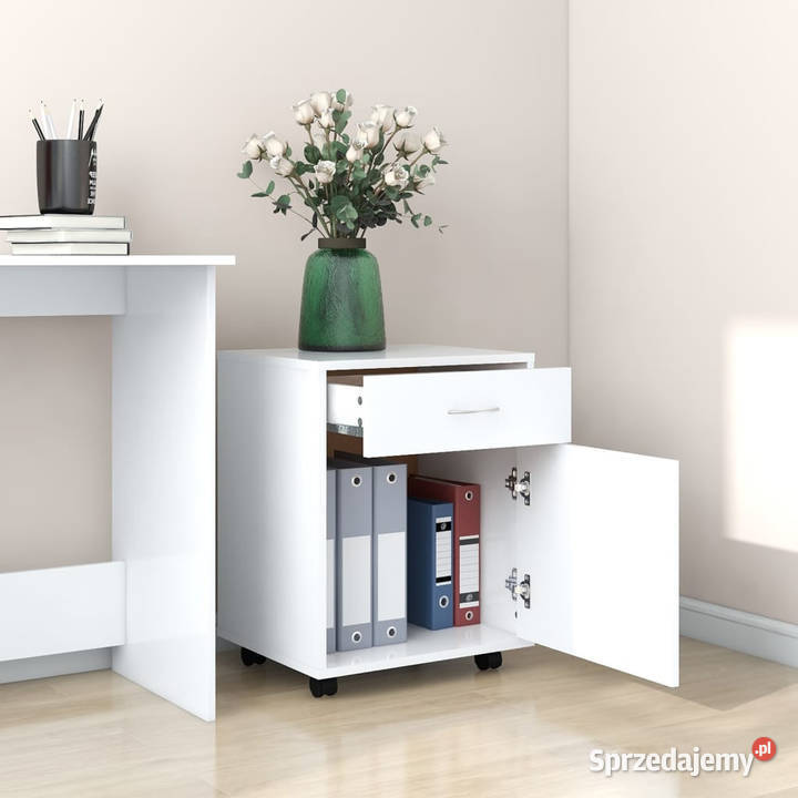 Szafka na kółkach biała 45x38x54 materiał Warszawa