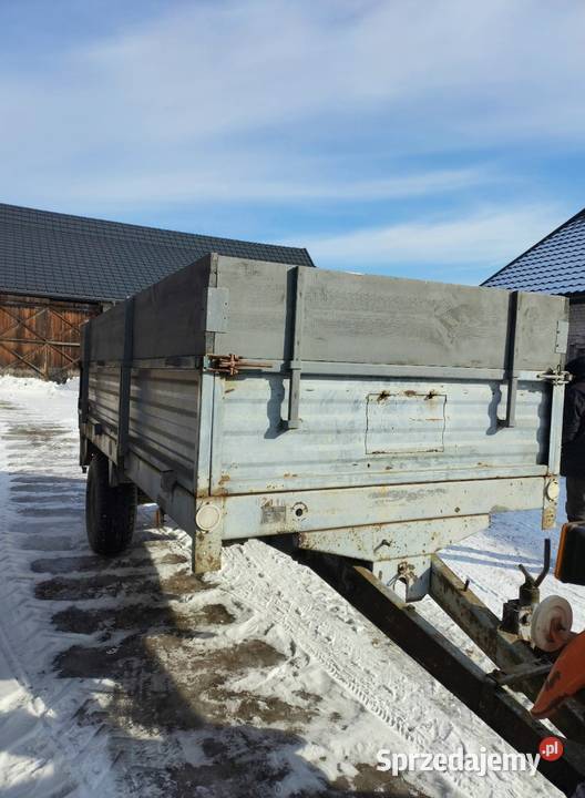 Rozrzutnik jednoosiowy przerobiony na przyczepę nieuszkodzony Biłgoraj