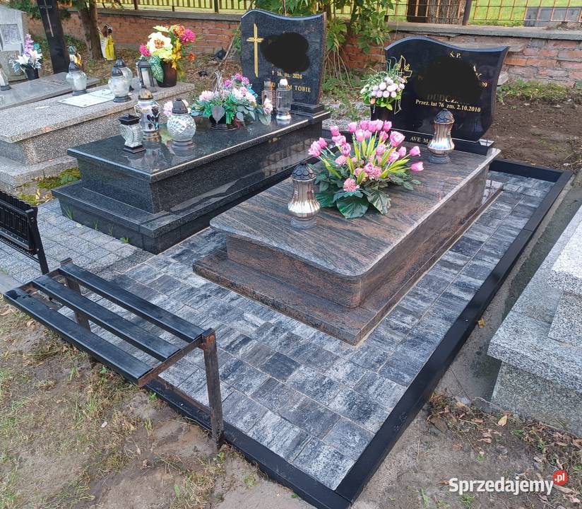 Cmentarz granit kostka brukowa wokół pomnika Ostrów Wielkopolski sprzedam