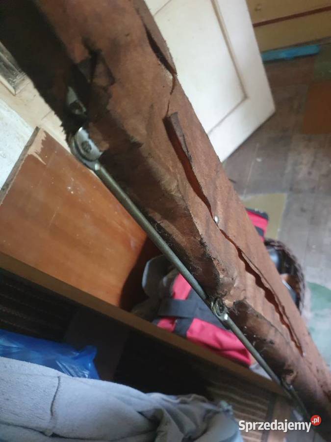 Stara długa półka warsztatowa z grubym stalowym Warszawa