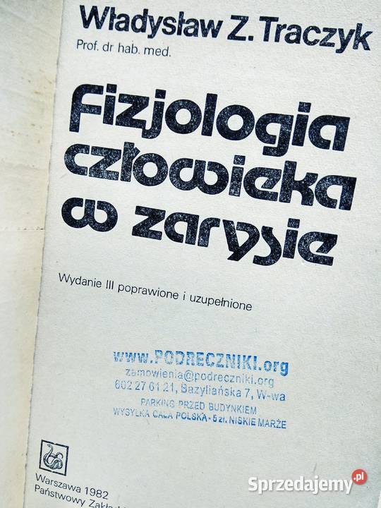 Fizjologia człowieka w zarysie Traczyk Warszawa
