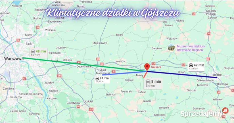 Działka RolnoRekreacyjna Gójszcz jedyne 4963 m2