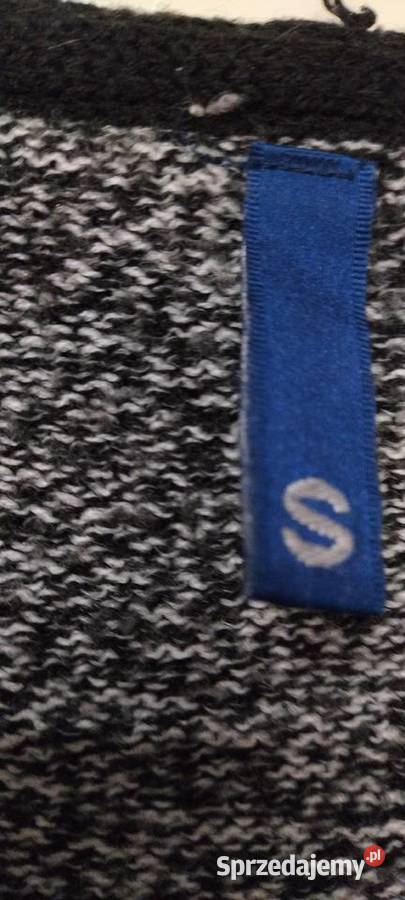 Sweter męski z kapturem w paski szaro czarne H M Lublin