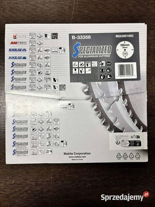 Makita Tarcza tnąca Specialized Alu 305x30 100z sprzedam