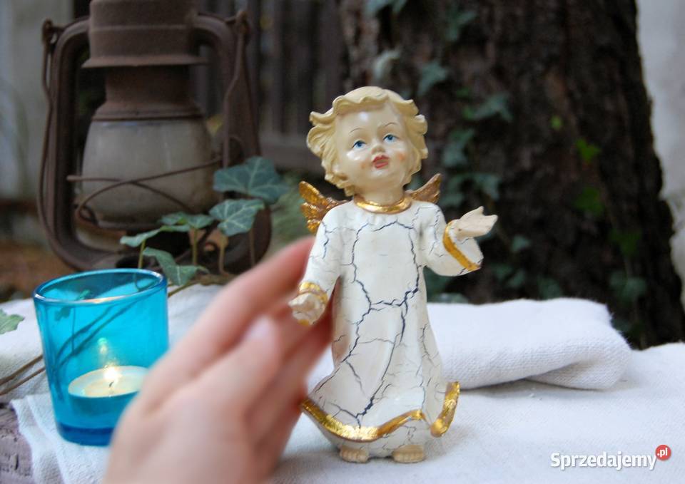Anioł aniołek shabby chic figurka z żywicy 15 Lublin sprzedam