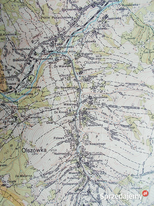 Mapa topograficzna pow limanowski 125 000 6 Limanowa