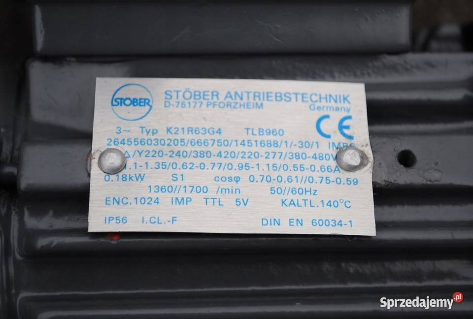 Motoreduktor kątowy STOBER 018kw 91obrmin Kargowa