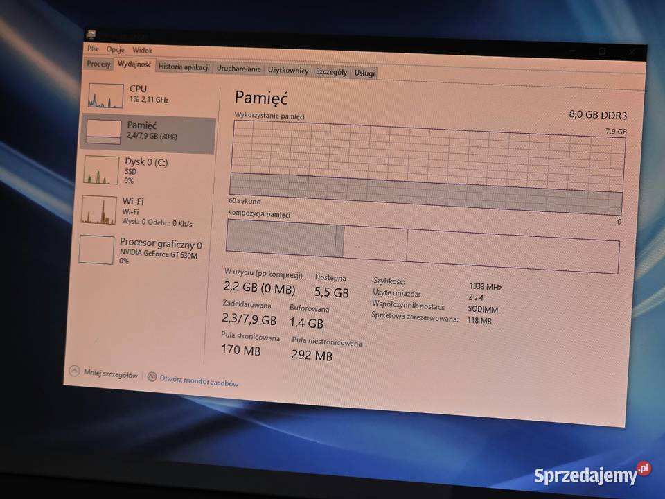 Laptop Acer Aspire V3771G Intel Core i3 8 GB RAM Jarocin