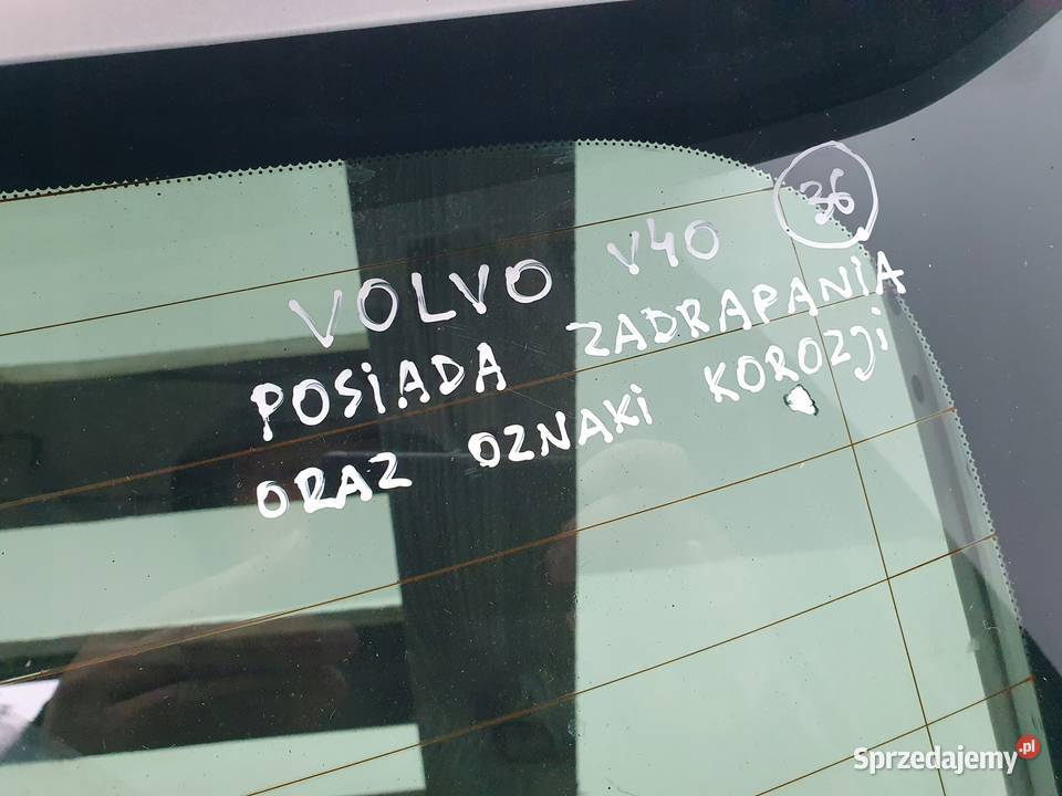 TYLNA KLAPA Volvo V40 II 20122019 tylnia tył Chełm sprzedam
