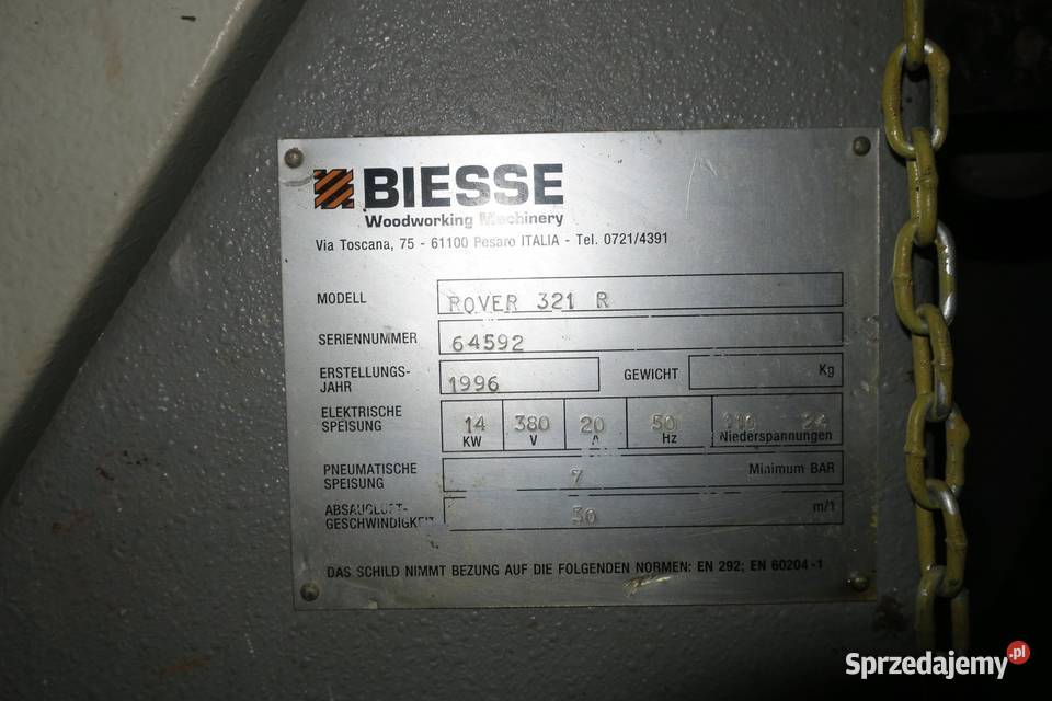Wiertarkofrezarka BIESSE ROVER 321R Produkcja Bartoszyce