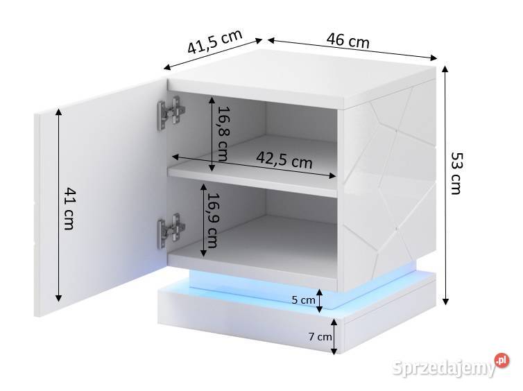 Szafki nocne QIU czarne Pozostałe Rzeszów