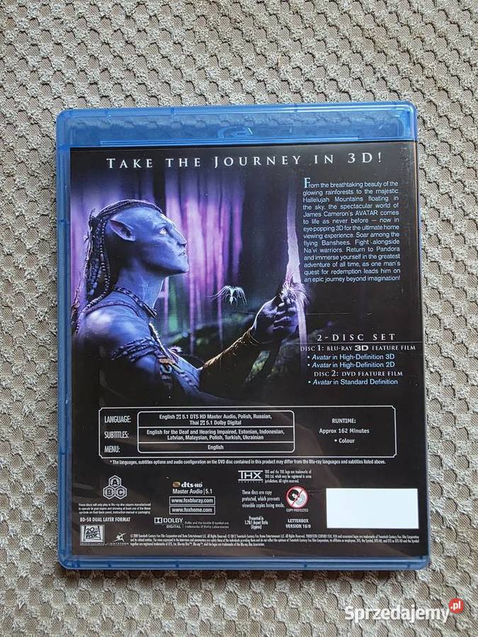 bluray 3D bluray DVD AVATAR limited edition małopolskie sprzedam